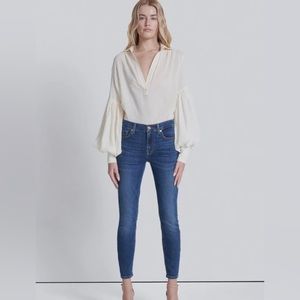 7 For All Mankind Mid Rise Ankle Skinny Jean